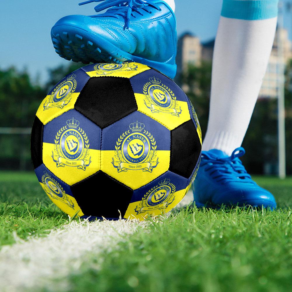 1pc Al-Nassr FC Soccer Ball Size 5 Indoor Soccer Ball Fashion Colorful Backyard Game - Great For Sports Fans Gift HE21