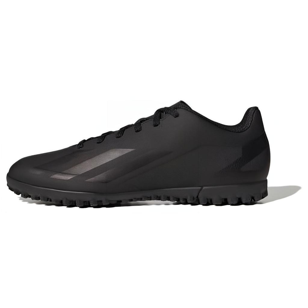 Adidas X Crazyfast .4 Round Toe Lace-Up TF (Rubber Studs) Durable Soccer Shoes Unisex Soccer Shoes Black IE1577