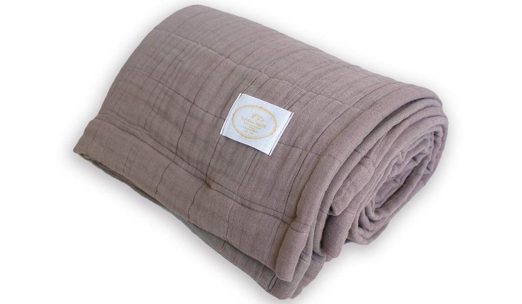 Cotton Feuille gauze Soft and voluminous gauze for Made in Japan with the quality you expect from a master [9-ply blanket] year-round comfort. weaver.