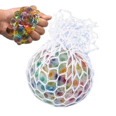 1PCS Mini Squish Stress Balls Set Rainbow Squeeze Ball TPR Toy Sensory Fidget Toy Durable Soft Elastic Hand Sports Stretch Ball
