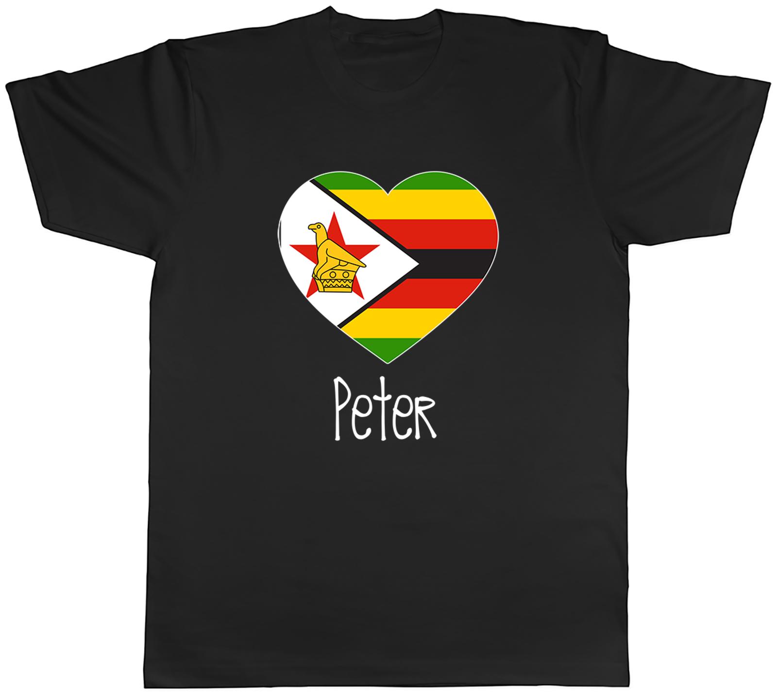 Personalised Love Zimbabwe Football Supporter Unisexs TShirt Tee Gift Top S