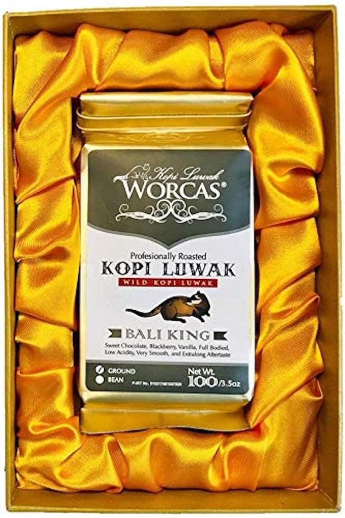 WORCAS Kopi Luwak from Civet Coffee Roasted Coffee Kopi Indonesia [Whole Beans/100g] Bali, Beans, Robusta, Gift, Present, Rare, Beans, Luwak,