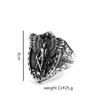 Vintage Stainless Steel Men's Ring Solid Punk St. Michael's Angel Dragon Slayer Ring