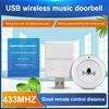 USB Wireless Doorbell Strong Signal Smart Home Doorbell One-key Alarm Wireless Emergency Doorbell Remote Control for Home