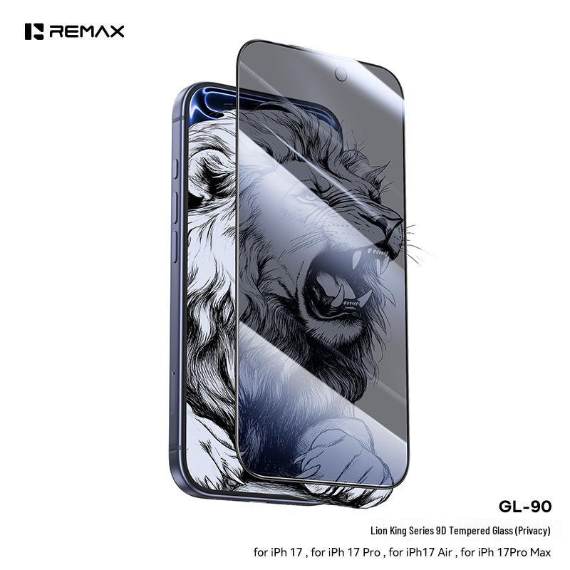 REMAX Lion King 9D Tempered Anti-Peep Screen Protector for Apple 17 Pro Max/16 Pro