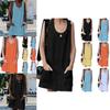 Women Sexy V Neck Sleeveless Pocket Blouse Shirt For Effortless Style And Comfort