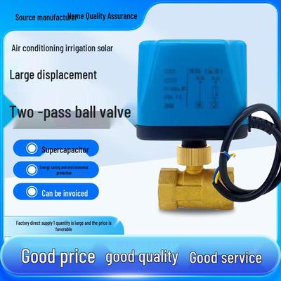 Solar-Powered Large Flow Two-Way Electric Solenoid Water Valve with Power-Off Reset
