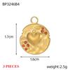 3PCS/LOT CARLIDANA Waterproof Non Tarnish Charms, Heart Round Colorful Zircon Pendants High Quality for Necklace Jewelry Making