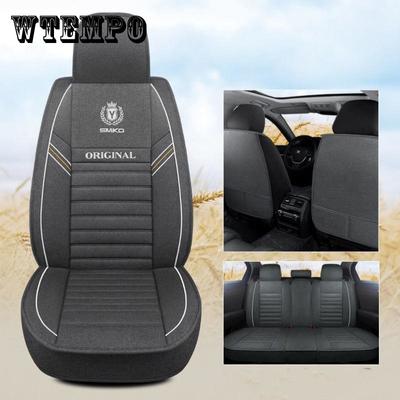 5 Seats Car Seat Covers Linen Seat Cushion Cover Full Set Seats Cover Protector Pad Universal for Sedan SUV Truck