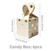 European Gold Stamped Square Candy Box - Wedding Party Favor