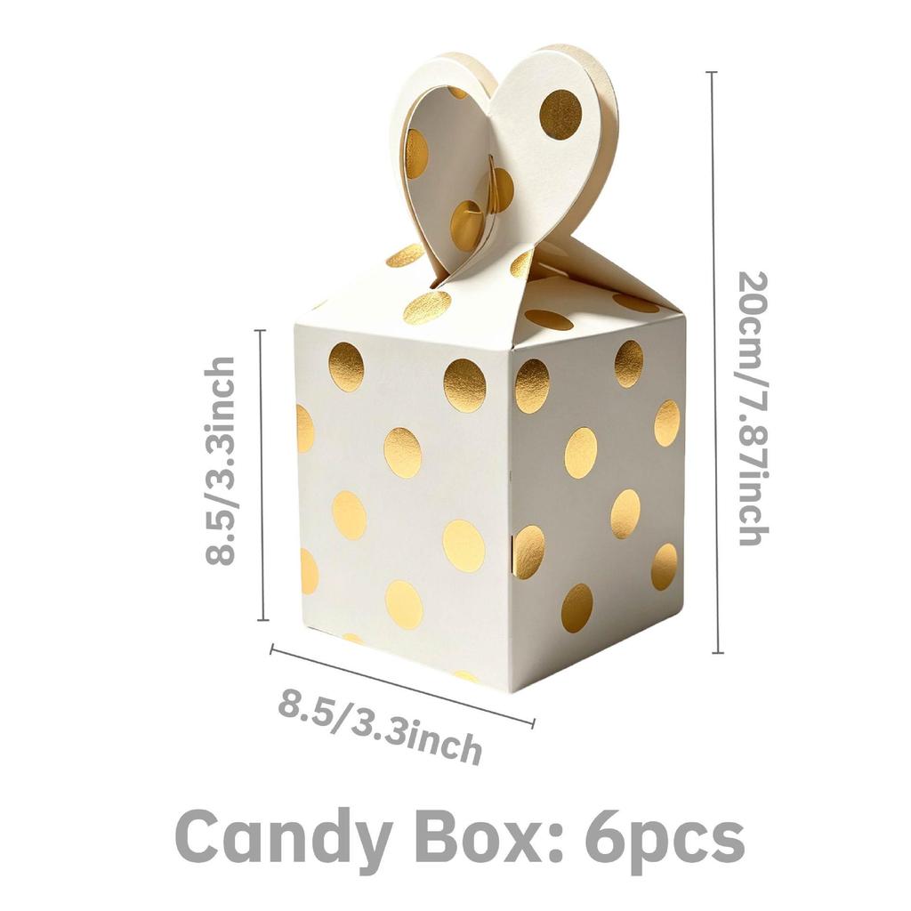 European Gold Stamped Square Candy Box - Wedding Party Favor