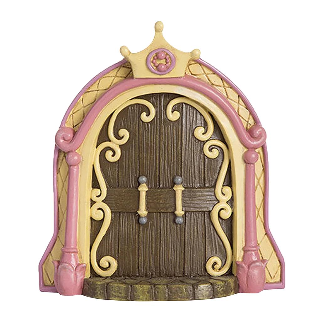 Miniature Fairy Gnomes Door Figurines Elf Home Wooden Fairy Garden Window Door Art Home Decoration Gardening Accesorries