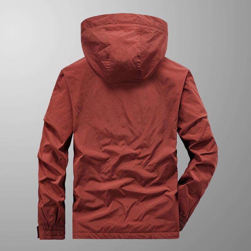 Autumn and Winter Tooling Jacket Jacket Men's Casual Versatile Outdoor Breathable Fleece Thermal Jacket Jacket