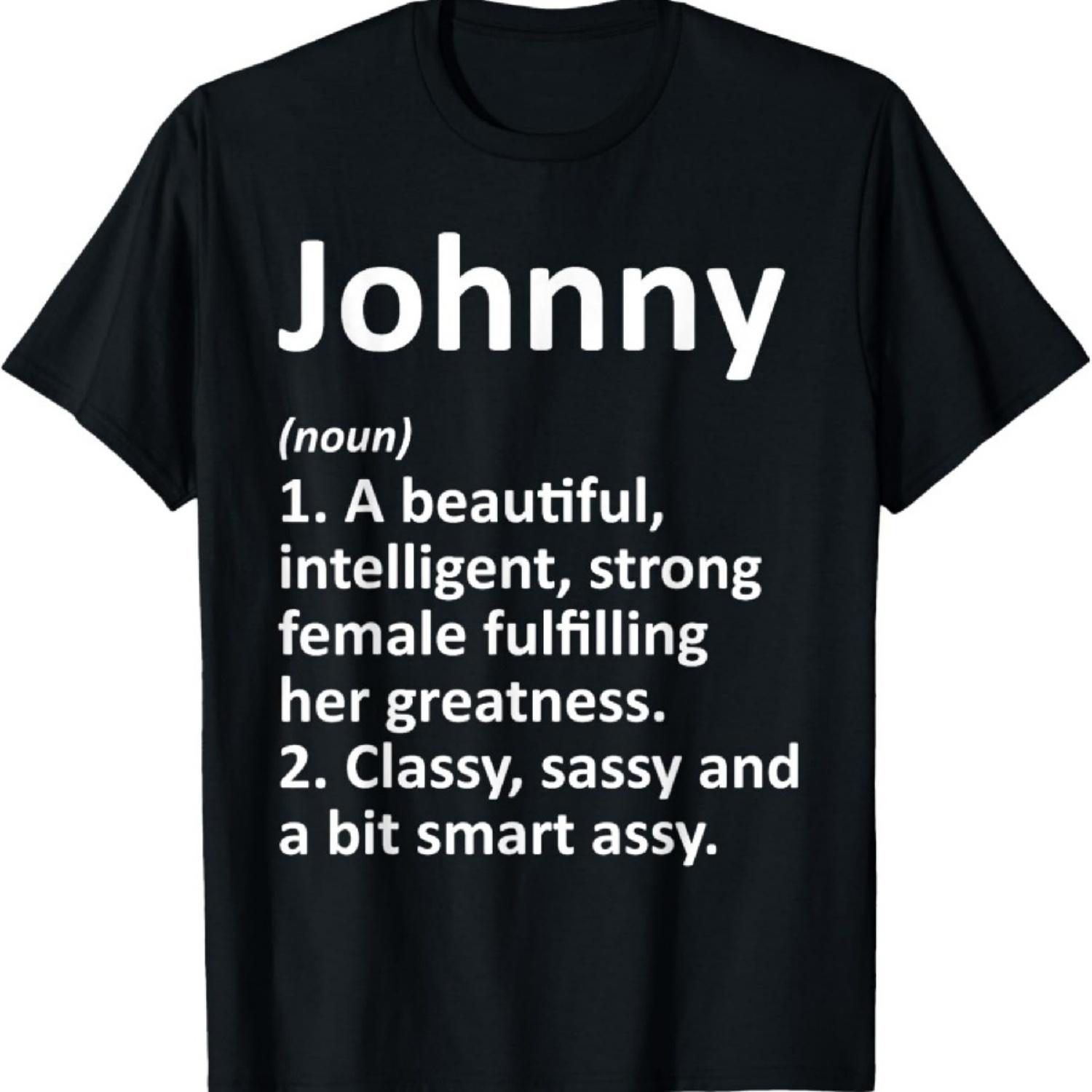 

ДЖОННИ Определение Персонализированное Имя Забавная Рождественская Футболка в Подарок XXXXXL чёрный