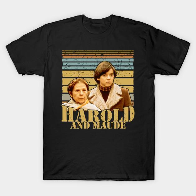

Men Black Print T-shirt Harold And Maude Retro No-Cut Transfer Paper Print Cotton Tshirt 4XL чёрный