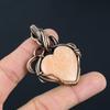 Orange Amazonite Gemstone Handmade Pure Copper Wire Wrap Jewelry Pendant For Women
