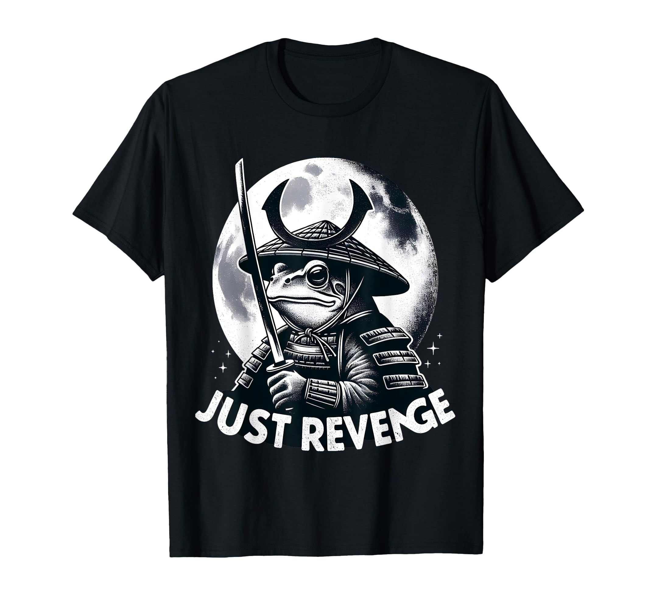

Японская футболка Frog Samurai Just Revenge Full Moon чёрный
