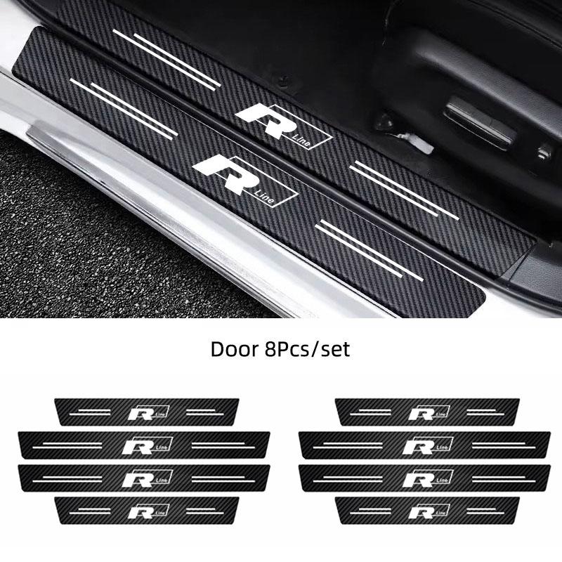 2026 Hot For Volkswagen VW Car Door Sill Protector Sticker Threshold Non-slip Pad Mat For VW GTI Rline Polo Golf 6 7 Passat CC T