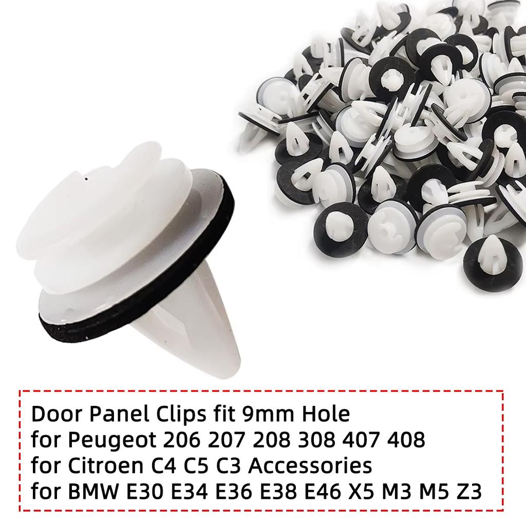20/50/100pcs Door Panel Clips Automotive Fasteners Rivets And Fasteners Door Panel Rivets With Sealing Rings Bumper Clips Interior Mirrors 6
