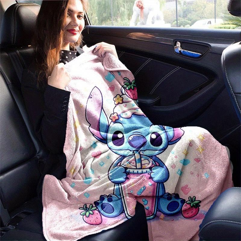 1pc Cute Stitch Printing Blanket - Soft, All-Season Throw for Living Room, Bedroom,Personalized Gift with Adorable Cartoon Design
