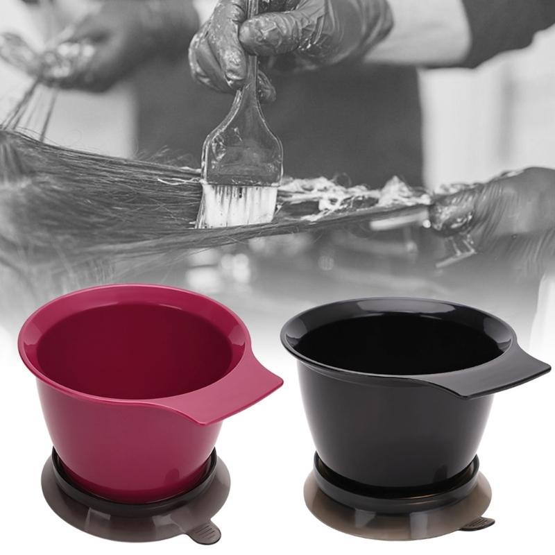 3Pcs Plastic Hair Dyeing Mixing Containers Slip Resistant Bottom 500ml Clear Scale Markings Salon Stylist Essential