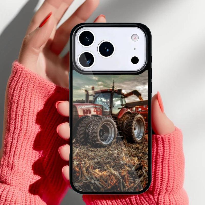 Farm Tractor Phone Case for iPhone 17 16 15 14 13 Pro Max Back Cover for 12 11 Pro Coque