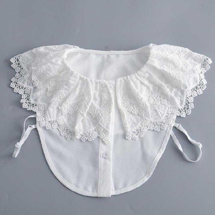 Lace Laple Shawl for Lady Girl Shawl Collar Beautiful Floral Embroidery Collar