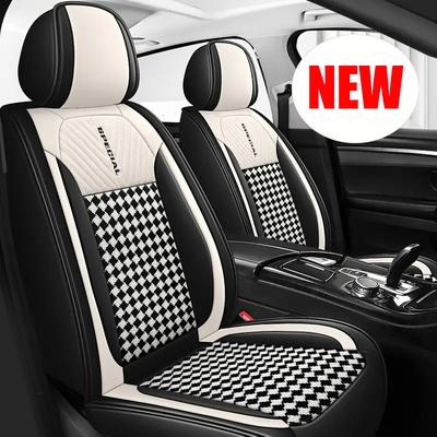 Autostoelhoezen Complete Set (Voorkant ) Universele 1-delige stoelhoes – Waterdicht PU Airbag-vriendelijk Gemakkelijk te installeren Volledige bescherming voor auto's & SUV's