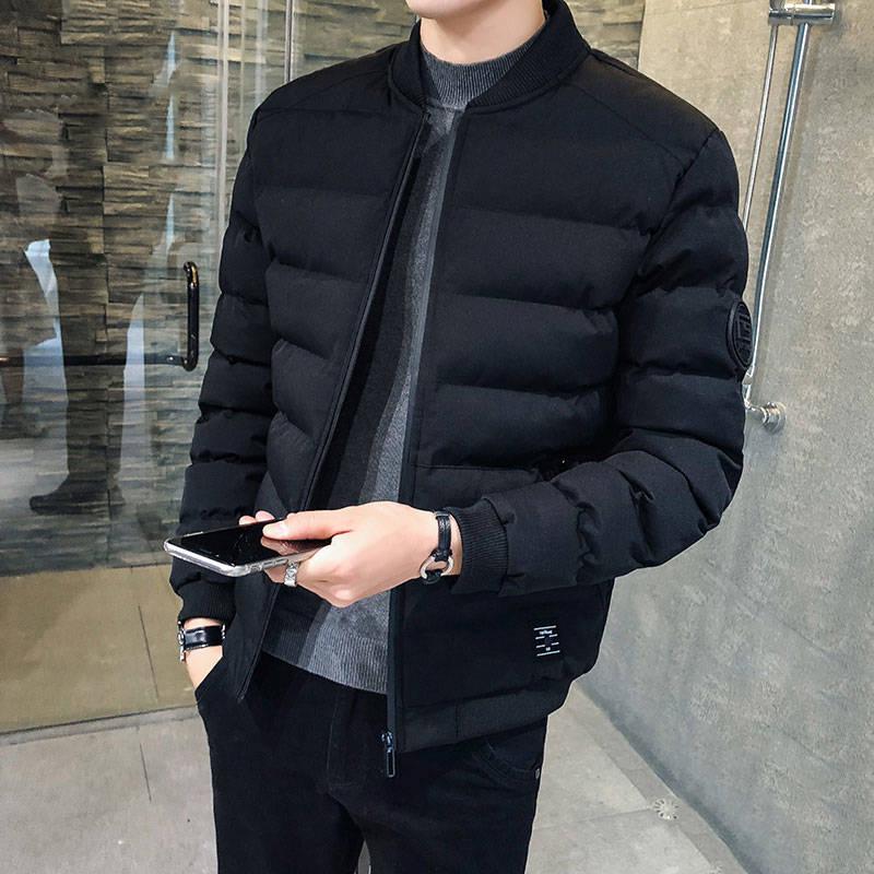 Men's Winter Jackets Korean Version of Slim-fitting Thick Warm Camouflage Hooded Short Slim-fit Stand-collar Down Coat