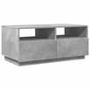 VidaXL Coffee Table with LED Lights, Side Table with Drawers, Sofa End Table, Living Room Furniture, 839836