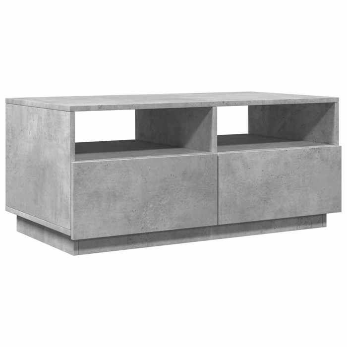 VidaXL Coffee Table with LED Lights, Side Table with Drawers, Sofa End Table, Living Room Furniture, 839836