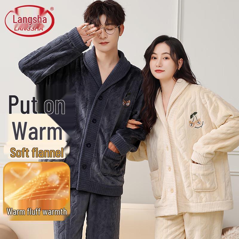 Langsha Plush Flannel Couple Lounge Set XL