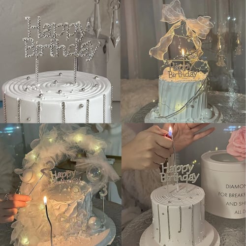 nalaina Happy Birthday Cake Topper, Birthday Cake Insert Card, Water Drill, Happy Birthday Decoration, Cake Ornament, Cake Decoration, Cake, Birthday,