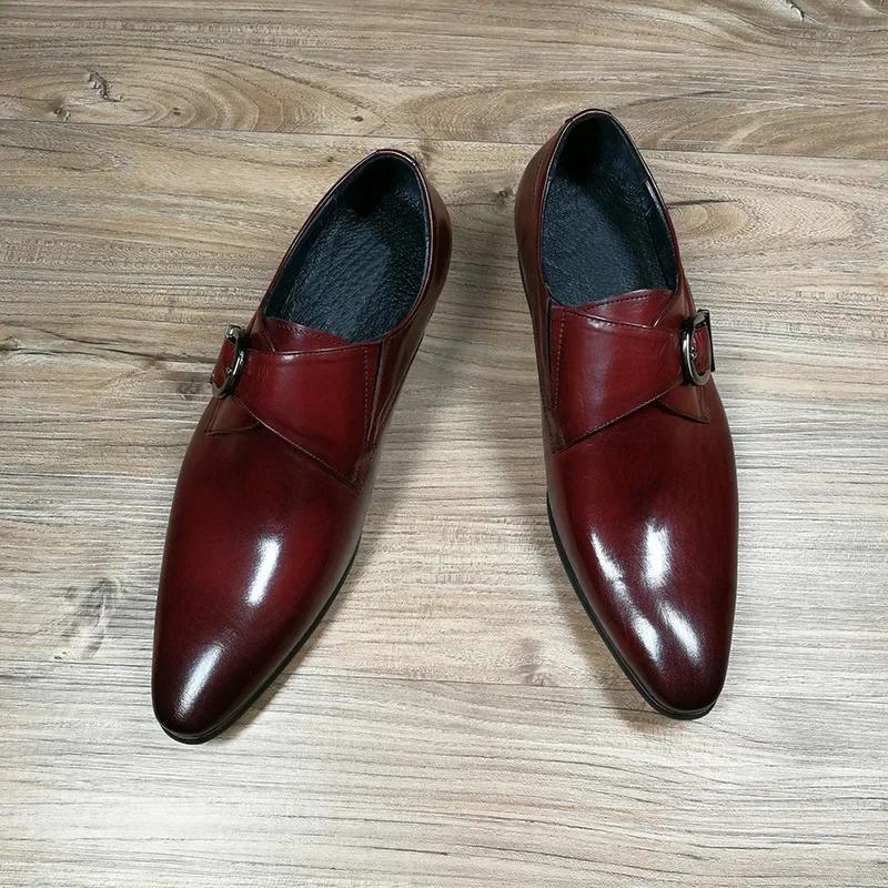 Whoholl Man Business Formal Social Shoe Male England Casual Loafers Black Cheap 2024 Autumn Men's Leather Dress Shoes Zapatos 48