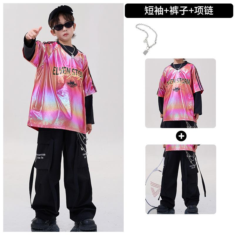 Girls Jazz Clothing Trendy Cool Handsome Children'S Street Dance Trendy Clothing Boys Hip Hop Hiphop New Year'S Day Performance Clothing
