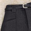 Women's High-Waisted A-Line Woolen Shorts, Autumn/Winter 2025 - Slim Fit, Versatile, Wide-Leg Design with 1 Pocket