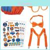 Authentic Blippi Role Play Set With Clip-on Bow Tie Glasses And Soft Cloth Hat