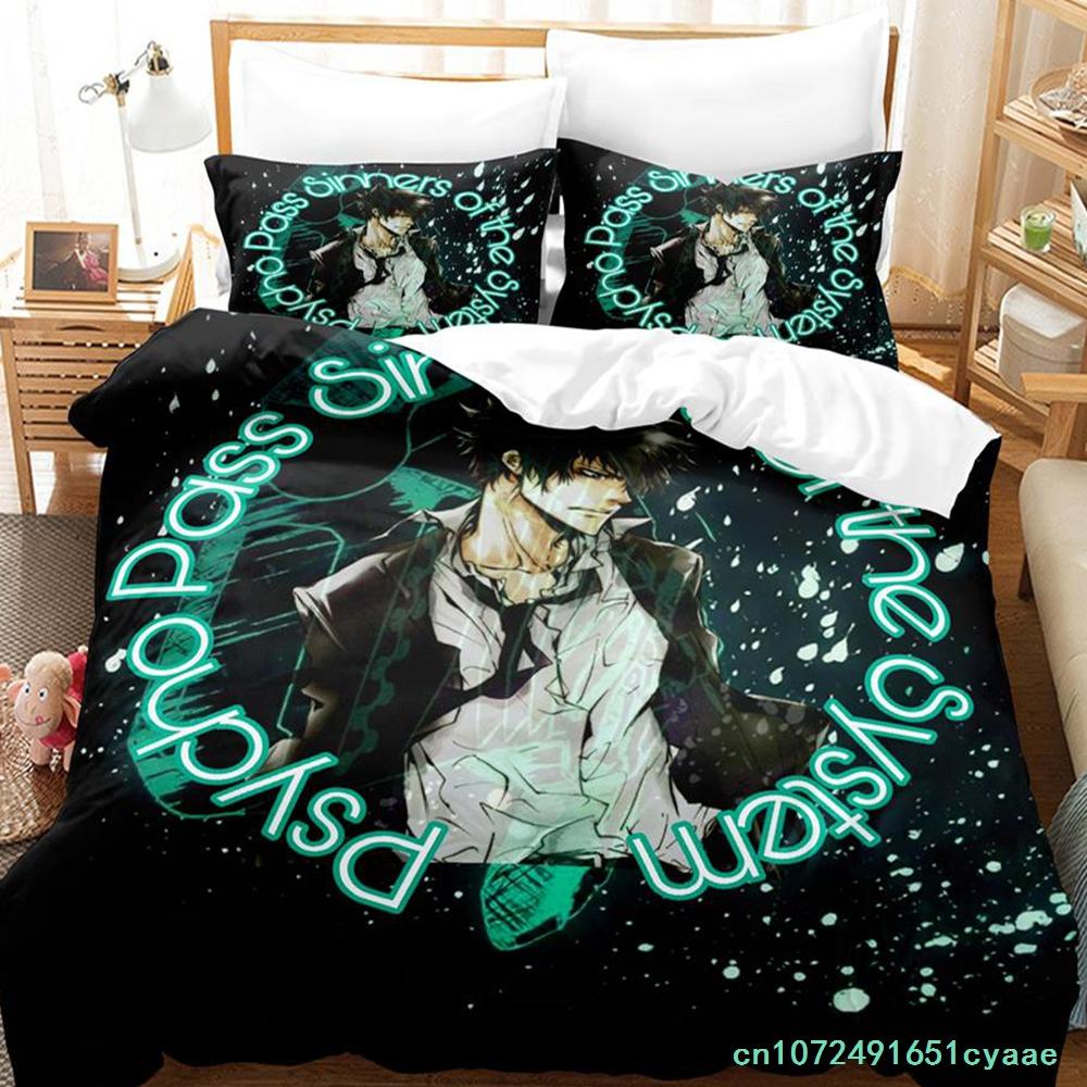 2023 Psycho Pass Bedding Set Single Twin Full Queen King Size Bed Set Adult Kid Bedroom Duvetcover Sets Anime Parure De Lit Bed