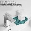 1pcs Silicone Drain Soap Box Kitchen Bathroom Anti-slip Sink Tray Creative Washing Table Soap Tray Free Punch Drain Rack