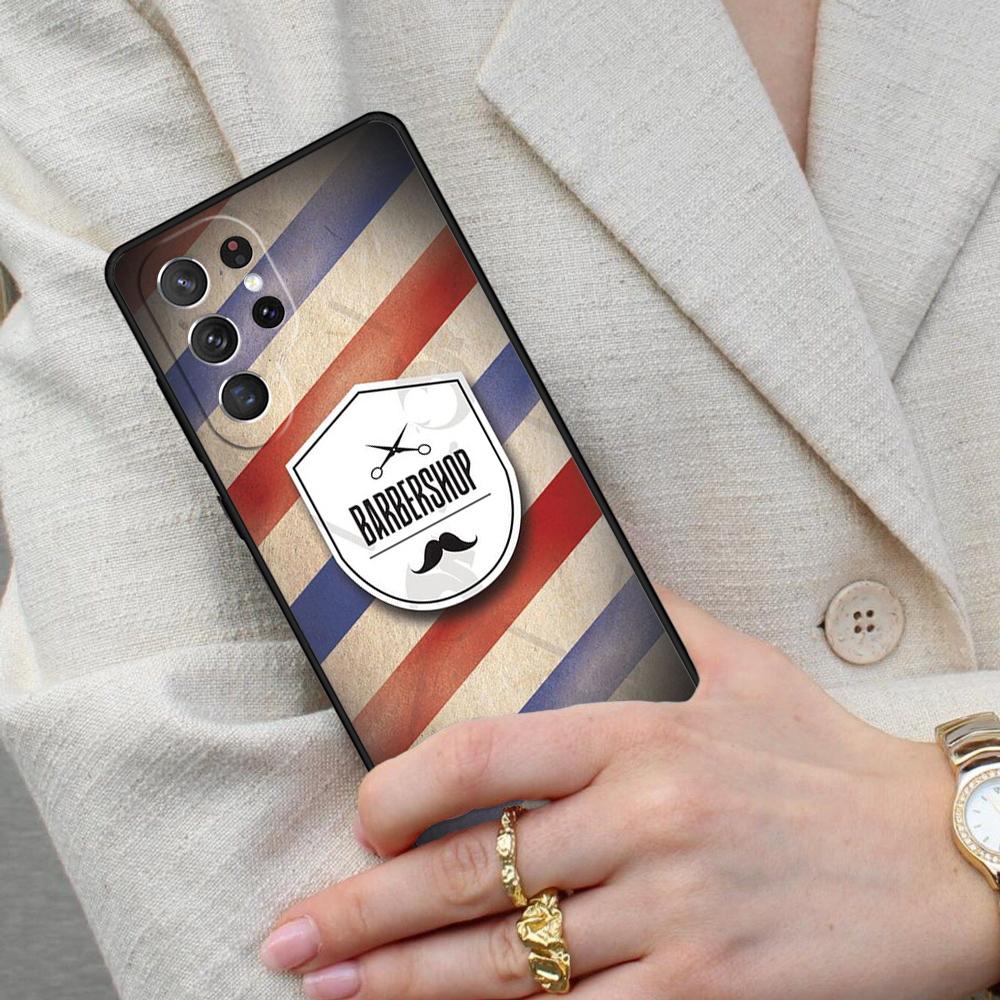 Barber Shop Hair Stylist Salon SOFT Cell Phone Case for Samsung Galaxy S26 Ultra S25 S24 S23 S22 S21 S20 Note10 Cover