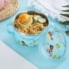 304 Stainless Steel Insulated Bowl for Kids Cute Cartoon Noodle Soup Bowl Large Capacity Lunchbox for Students Food Container