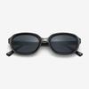 Seutailwokeu Oval Sunglasses Style Work Tr90-16 C1_Black Unisex Horn-Rimmed Daily