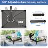 Foldable Dish Drying Rack for Kitchen Counter Large Dish Storage Rack with Drainboard Rustproof Dish Drainer with Cutlery Holder