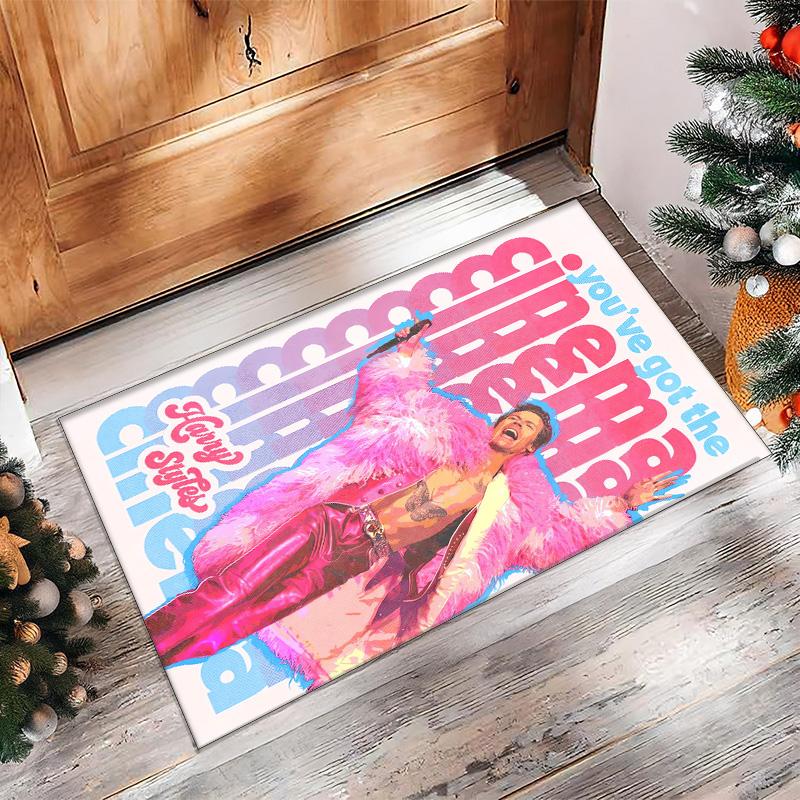 Soft Crystal Velvet Floor Rug,Harry Styles Anti Slip Decorative Carpet, Plush Area Mat For Indoor Home Decoration