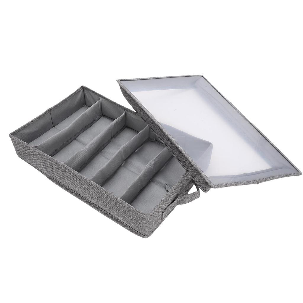 Flatware Utensil Storage Case Silverware Storage Box with Dividers 5 Compartment Flatware Storage Case with Handles
