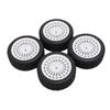 4PCS 1 10 RC Rally Car Tires Replacement for Tamiya TT01 Xv02 Sturdy Plastic 70mm RC Car Maze Tire Wheel Rim White