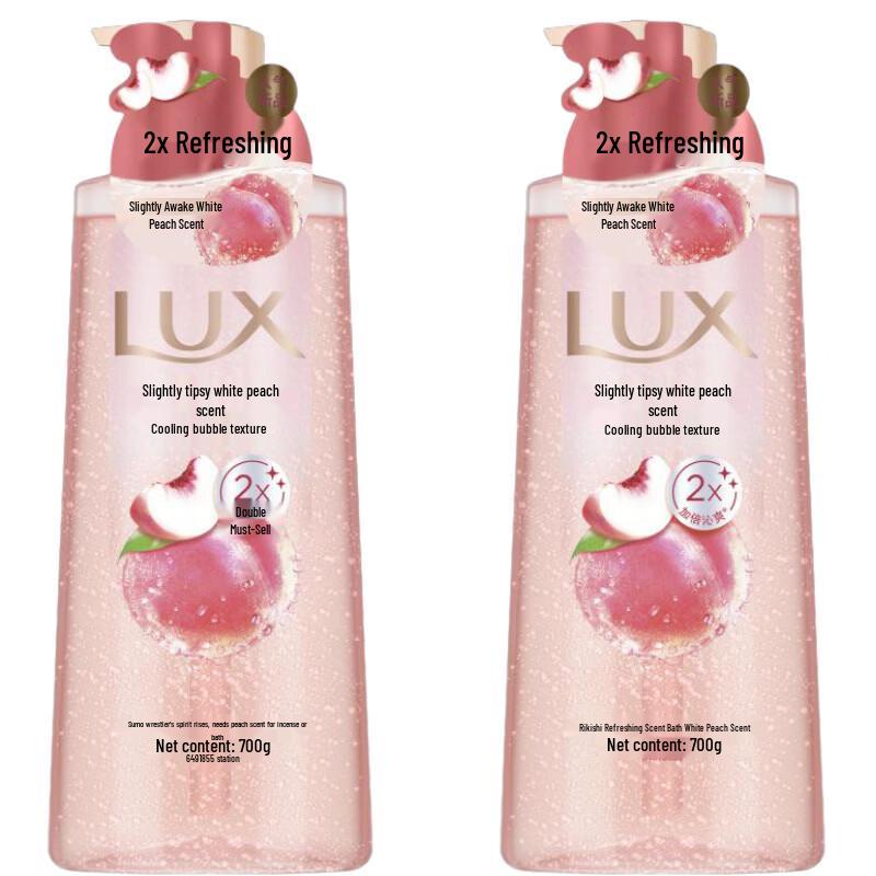 Lux White Peach Foaming Fragrance Shower Gel Duo Pack