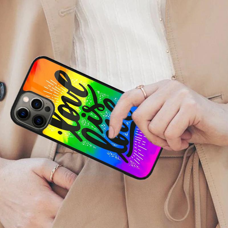 

lgbt Pride Personalised Name Magnetic Phone Case For APPLE iPhone 17 Air 16 14 13 12 Pro Max 15 Plus Wireless MagSafe Cover iPhone 14