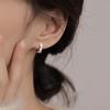Cross Zircon Earrings High-end Simple Personality Temperament Ears Captive Earrings Ear Jewelry