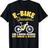 Elektrické kolo Cyklistika Cyklista E Babička Tričko Malé Černé